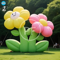 Modèle de fleur gonflable géant Fête de mariage Festival Fleur de planète gonflable avec lumière LED pour décoration de scène
