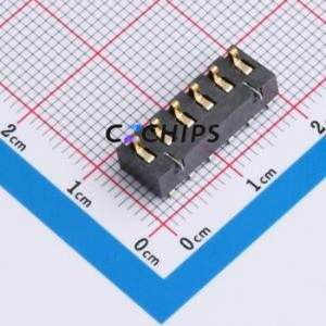 GT-BTP30006-0650B-015A Blade/Spring Contact Battery Connector SMD,P=3mm Connector Spring Contact Type 3mm 6P Horizontal Mount - Product Image 1