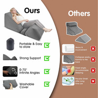 Ensemble d'oreiller réglable gonflable Anti-ronflement pliable post-chirurgie soutien dos/genou/jambe soulagement de la douleur salon chambre