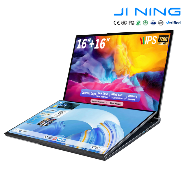 New 2026 Intel Core I5 12450H 8-Core 12-Thread Dual 16" Laptop 16+16 IPS Touchscreen 16GB DDR4 512GB SSD Metal Win 11 English