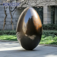 Outdoor Street Decor Riesige abstrakte Statue Messing Bronze Kunst Ei Skulptur