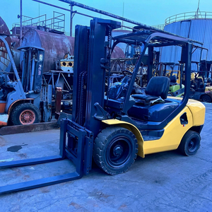Used Komatsu FD30 Diesel 3 Tons <b>Forklift</b> 4WD Rough Terrain with Solid Tires Hydraulic Mast Three Stage Mast and 14.5km/h - Product Image 1