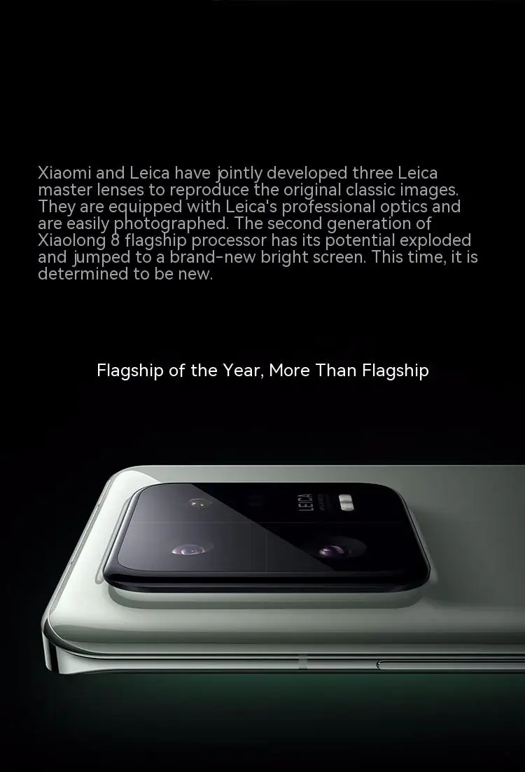 New Xiao Mi 13 Pro Snapdragon 8 Gen 2 Smartphone 50MP Leica Camera 6.73'' 2K 120Hz Screen 4820mAh 120W HyperCharger Mi13 Pro