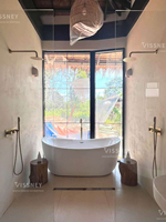 Revêtement liquide acrylique à haute adhérence pour salle de bain et sol, microciment à appliquer au pinceau, vente en gros d'usine à bas prix