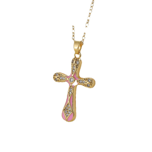 Hot Selling Unique Niche Design Gold Plated <b>Cross</b> Necklace Light Luxury Women's Pendant Necklaces Wholesale Jewelry Trendy - Product Image 1