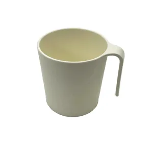 Top diameter 9cm * bottom diameter 8 cm *height 9.5 cm bamboo fiber bio toothbrush cups Singapore coffee cup with handle