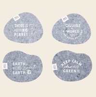 Sous-verre en feutre RPET Eco Hero |   Matériel de bouteilles en plastique 100 % recyclé pour des cadeaux d'entreprise durables et une décoration intérieure écoresponsable