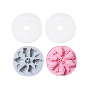 M61764 Molde de silicona para pudín de <span class=keywords><strong>arroz</strong></span> y pasteles al vapor <span class=keywords><strong>con</strong></span> tapa, para complementos alimenticios infantiles y galletas de bebé, <span class=keywords><strong>con</strong></span> diseño de dibujos animados - Product Image 5