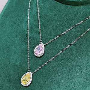 Collar con Colgante en Forma de Lágrima para Mujer, Cadena Elegante para Clavícula, Joyería de Moda para Uso Diario, Regalo - Product Image 4
