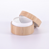 Set Botol Losion Bambu Ramah Lingkungan, Toples Krim Bambu Penuh