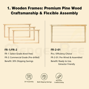 โครงรังผึ้งไม้แบบ Langstroth Super/Deep สำหรับฟาร์มผึ้ง ผลิตน้ำผึ้ง ขายส่ง สินค้าใหม่ - Product Image 3