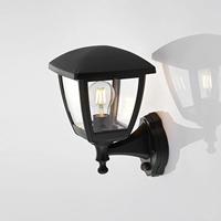 Lámpara de Pared Exterior P406-PIR E27 con Difusor de PC y Sensor de Movimiento PIR, Impermeable IP44