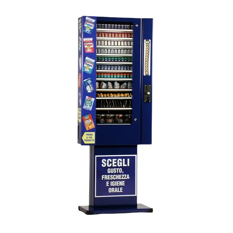 Italy Manufacturer Battery Wall Mount Small Item Coffee Sandwich Vending Machine Food And Drinks