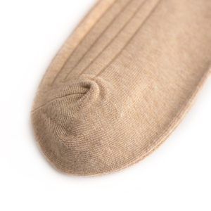 Chaussettes habillées pour hommes de haute qualité, grande taille, côtelées, en coton peigné, confortables, noires et beiges, vente en gros - Product Image 6