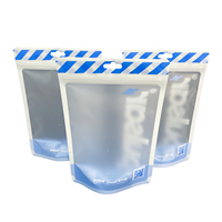 1 once sacs en mylar sac en mylar à fermeture éclair en plastique feuille d'aluminium pochette debout or avec fenêtre