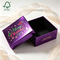 Boîte cadeau rigide en deux parties pour Noël, boîte à ouverture facile, carton de qualité supérieure, emballage de cadeau de Noël, logo personnalisé, vente en gros