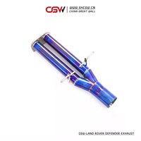 Tuyaux d'échappement de soupape électrique de silencieux en titane de qualité supérieure pour Range Rover Defender 3.0T 2020 Quad Square Tips