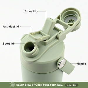 Borraccia Termica Personalizzabile con Logo da 14oz per Bambini, Mini Borraccia in Acciaio Inossidabile Isolato con Coperchio a Cannuccia per Asilo Nido e Scuola - Product Image 2