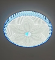 Plafonnier LED Moderne 24W Dimmable Ultra-Mince Base en Aluminium Acrylique Certifié ETL Contemporain pour Chambre à coucher Salon Maison
