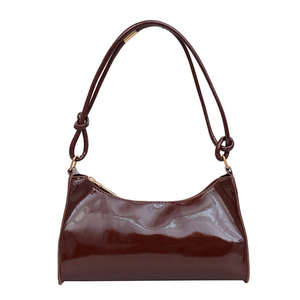 กระเป๋าถือสะพายไหล่ผู้หญิง ดีไซน์ฝรั่งเศสแบบใหม่ วัสดุ PU พร้อมซิป - Product Image 2