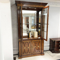 Vitrine de luxe en bois à deux portes avec miroir