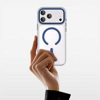 Coque de téléphone transparente en TPU+PC 2,0 mm antichoc avec aimant N52 pour iPhone 15 Pro Max, boutons métalliques anti-jaunissement, cadre de l'appareil photo