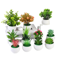Plante artificielle de marque GU, design simple, en plastique durable, style nordique, mini bonsaï simulé, verdure créative