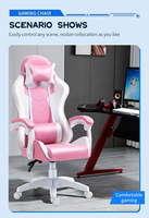 Chaise de jeu Led Rgb Fantech repawn avec Logo brodé et Support pour le dos et le cou