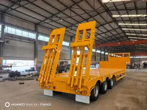 Basso carico di trasporto attrezzature pesanti Lowboy rimorchio assi 9 assi 200 tonnellate basso letto semirimorchio