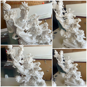 Una gran figura mitológica escultura de la Diosa que dispersa flores hechas de piedra de mármol blanco - Product Image 2