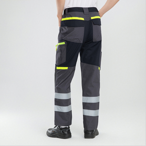 Pantalon de travail durable pour chantier, résistant aux déchirures, avec bandes réfléchissantes haute visibilité, vêtements de travail personnalisés - Product Image 5