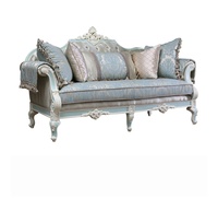 Fauteuils de luxe faits à la main Louis sculpture canapé en bois vintage canapé de salon classique français pour Villa hôtel palais royal