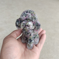 Offre Spéciale puces de cristal en résine naturelle chien en peluche fengshui guérison pas cher cadeau gravier de cristal artisanat folklorique pierre pour les invités