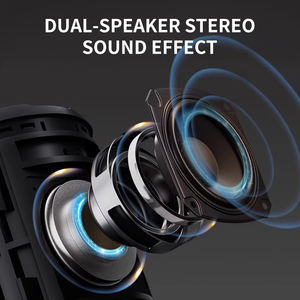 Mesin Karaoke 40W dengan Mikrofon IPX7 Tahan Air Speaker Nirkabel Portabel untuk Luar Ruangan dengan Bass Mendalam Lampu RGB TWS untuk Pesta - Product Image 3