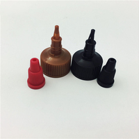 Capuchon à vis en plastique OEM pour bouteille avec embout en forme d'aiguille