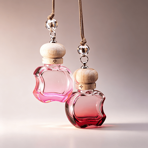 Nouvel Arrivage – Flacon diffuseur de parfum pour voiture <span class=keywords><strong>vide</strong></span> en forme de <span class=keywords><strong>pomme</strong></span> de 10 ml, à suspendre avec boîtes, pour huiles parfumées et désodorisants - Product Image 2