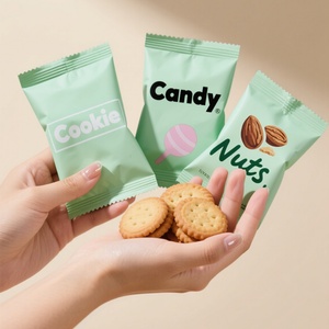 Wholesale Mini Heat <b>Seal</b> Plastic <b>Bags</b> with Tear Notch Back <b>Seal</b> Design for Candies Pet Food Chewing Gum Cookie Packaging <b>Bags</b> - Product Image 4