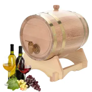 Hochwertige 1-20 Liter hand gefertigte Eiche Aging Whisky Bier Wein Holzfass für Wein