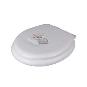 LPS-118 farklı renkler yuvarlak Pp + köpük plastik tuvalet oturağı yumuşak tuvalet klozet kapağı - Product Image 1