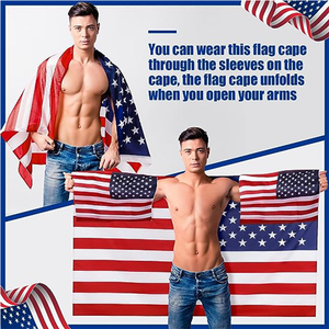 ترويج عالي الجودة للبيع بالجملة من قماش البوليستر قابل للتخصيص قبعات للكبار أعلام للجسم لمشجعي كرة القدم مع قبعات - Product Image 6