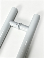 Poignée de porte en verre double face de type H pour salle de douche, poignée ronde en acier inoxydable de bonne qualité, Puxador De Inox