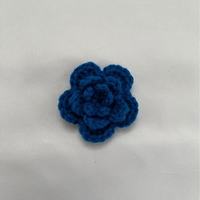 Patchs de broderie 3D de fleurs au crochet multicolores faits à la main en 5cm pour vêtements