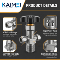 Gas Nitrógeno N2 Electrónico de Grado 99.9999% 6N en Cilindro de Acero Especial de 40L para Grabado CVD de Semiconductores, Marca KAIMEI