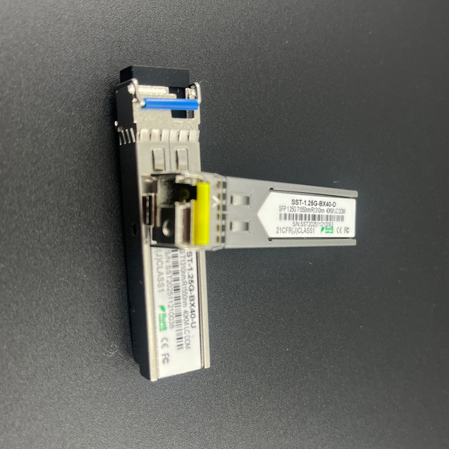 SFP-1.25G-BX40 Compatible 1000BASE SFP 1310/1550nm 40km DOM Duplex LC/UPC SMF Optical Transceiver Module
