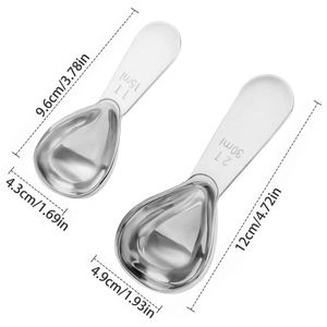15ml or 30ml 18/8 Stainless Steel Measuring Spoon Coffee Scoop Short <b>Handle</b> Spoon for <b>Kitchen</b> Tools - Product Image 2