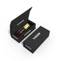 Flacon d'huile de parfum Attar arabe à bille de 3ml, 6ml, 12ml, avec emballage en carton gris et boîte cadeau en papier