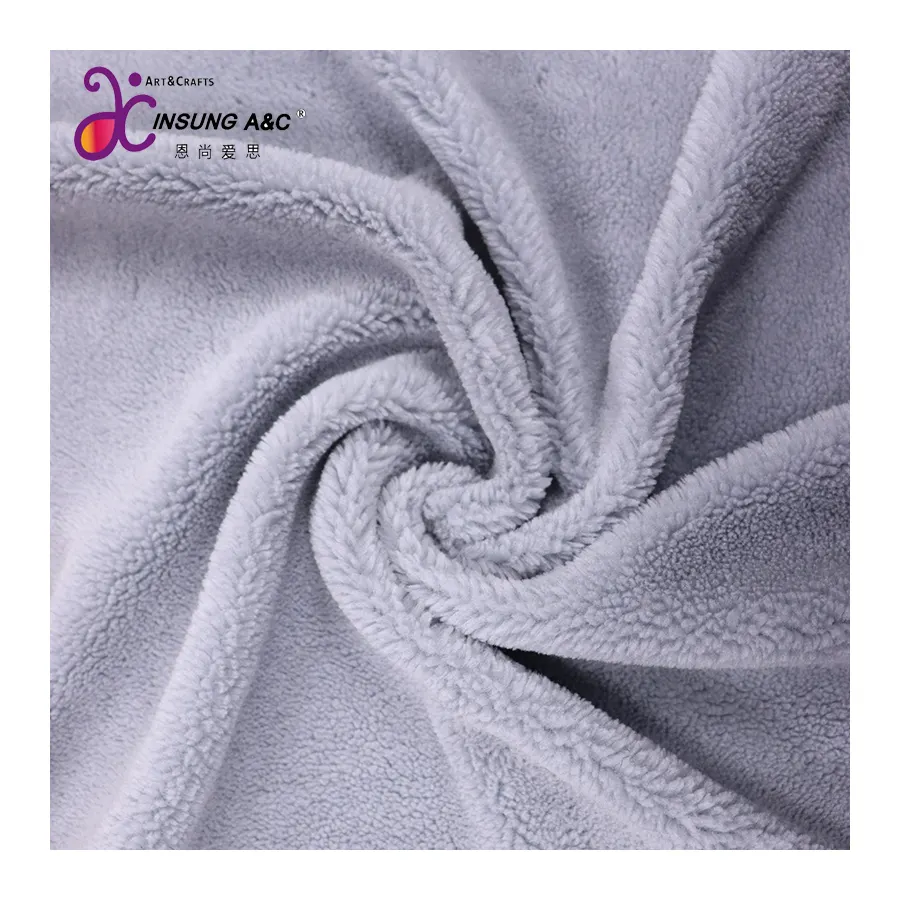 Chinese Factory Super Soft 100 Polyester Fleece Fabric Faux Fur Kamili Smooth Plush Fabric