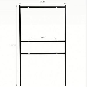 Panneau de signalisation immobilière en métal à cadre en H, 18x24 pouces, pour extérieur, portable, avec insert coulissant, personnalisable, prix de gros - Product Image 4