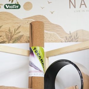 Tapis de yoga en caoutchouc naturel et liège, personnalisable, épais, écologique, vente en gros - Product Image 1