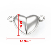 Vente en gros de boucle attractive cœur amour en acier inoxydable fermoir argent/or/or rose pour la fabrication de bijoux bracelet collier